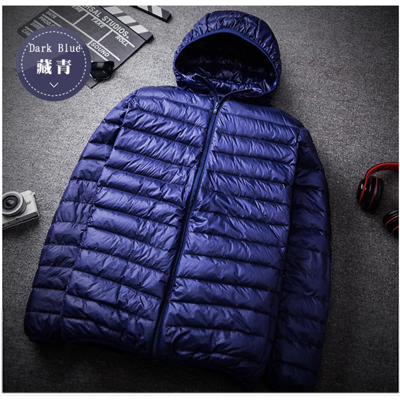90% White Duck Down Hooded Jackets Warm Coat Parka Men Portable Outwear Mens Coat Autumn Winter Ultralight Thin Down Jacket