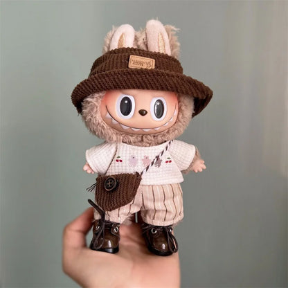 17cm Labubu Doll V1 Generation Cute Labubu Doll Outfit Sports And Casual Suits Pendant Accessories Gifts For Kids And Fans