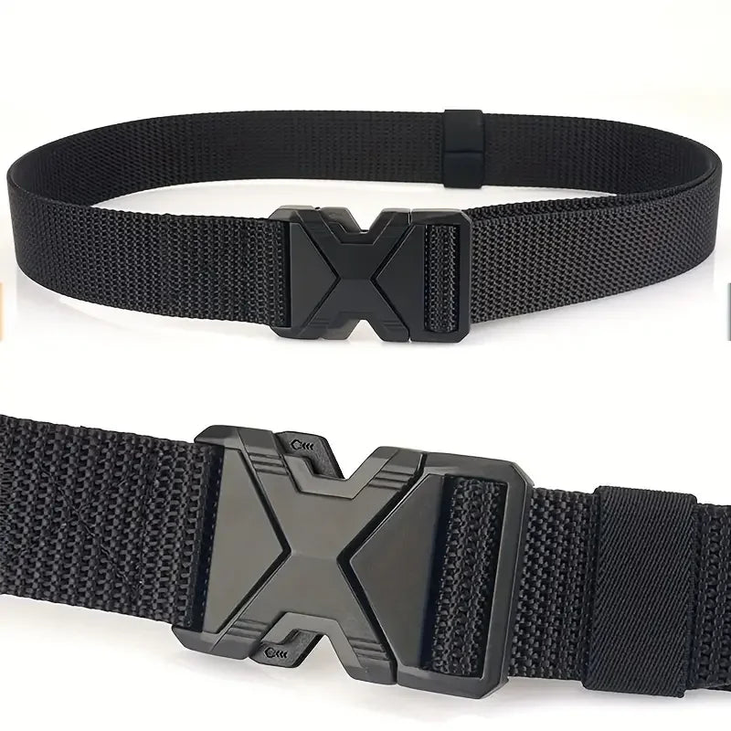 The New Men's 120cm Buckle Belt Nylon Braided Lightweight Breathable Daily Commuter Men's Belt