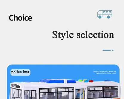 High Quality Simulation Bus Large Size Drop-resistant Light Music Inertia Bus Model Pull Back Car Educational Toys Gifts