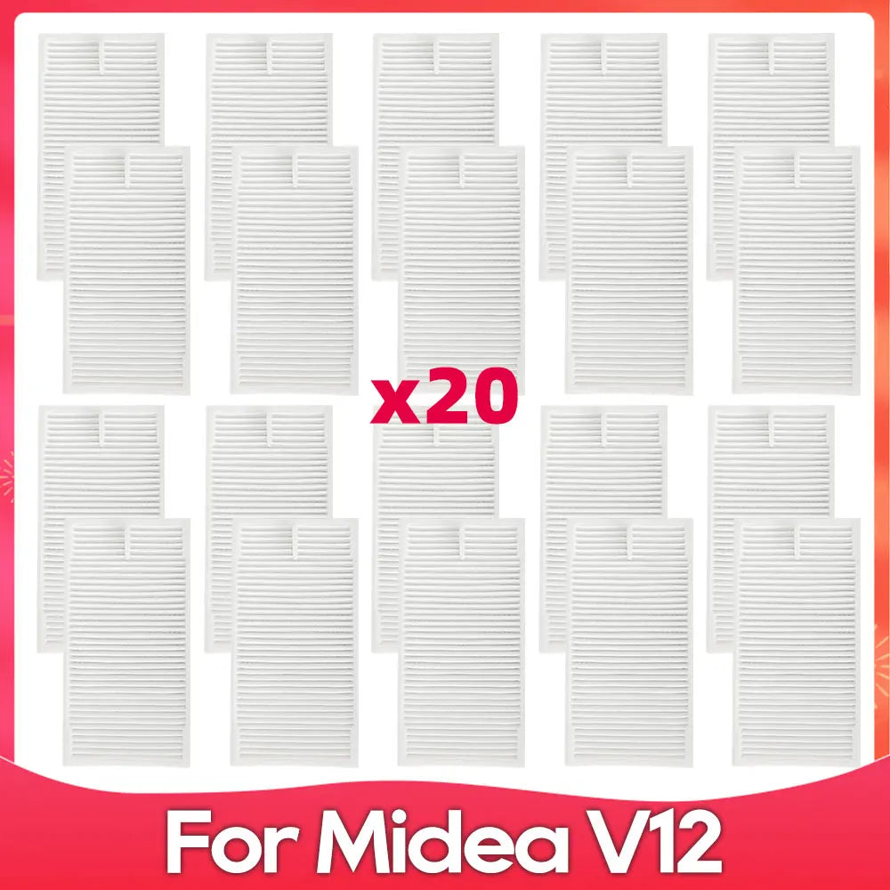 Compatible For ( Midea V12 / Eureka J12 Ultra ) Roller Side Brush Hepa Filter Mop Cloth Dust Bag Robot Vacuums Accessory Part