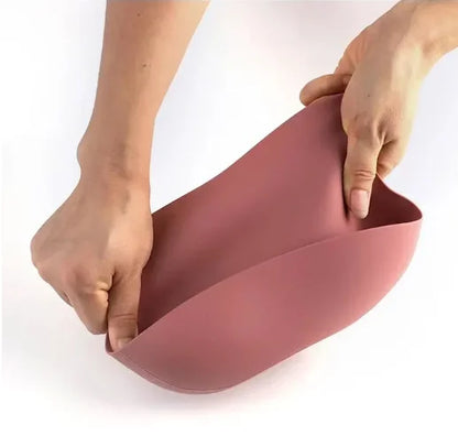 6Pcs Baby Silicone Feeding Set Self Feeding Bowl＆Divided Plate＆Adjustable Bib＆Soft Spoon&Fork, for Babies and Toddlers