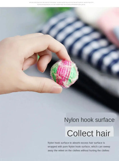 6PCS Pet Hair Remover for Laundry Lint Remover Washing Balls Reusable Dryer Nylon Balls Dogs Cats Hair Lint Remover for Laundry