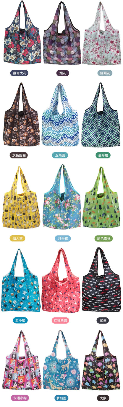 reusable bag Bag Large Foldable Shopping Bag Reusable Grocery Bag Tear-Proof Nylon Bag Suitable For Grocery Recycling Gift