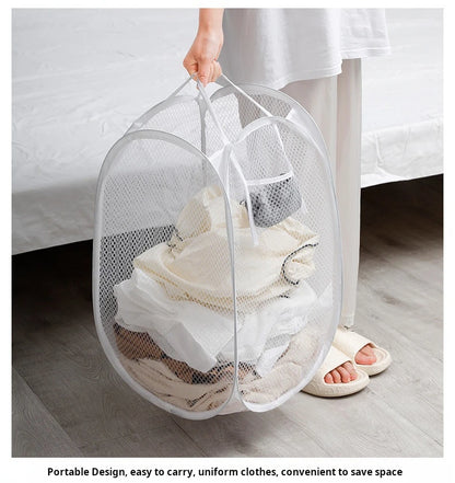 Dirty Clothes Basket Skeleton Ventilated Foldable Easy Storage Portable Large Capacity Clothes Basket