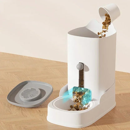 Dog Cat Water Fountain Large Capacity Pet Feeder Cat Food Bowl Gravity Food Feeder Gravity Water Fountain Cat Accessories