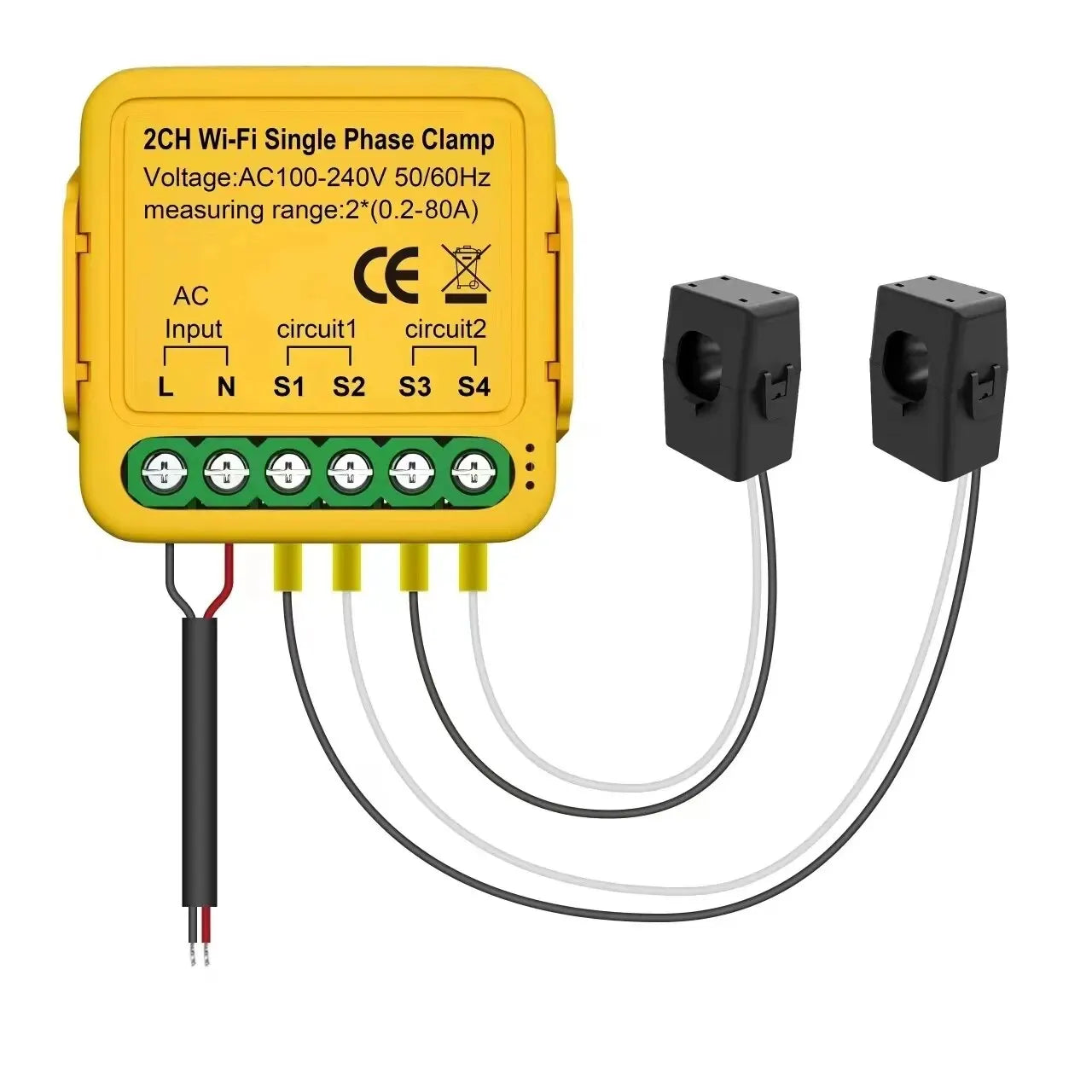 Smart Life WIFI Energy Meter Current Sensor Statistician for Electrical Lighting Solar KWH Monitor 100-240V