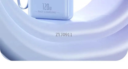 A Brand-new 120W Three-in-one 20,000mah Super Fast Power Bank with Large Capacity, Built-in Cable and Digital Display Powerbank