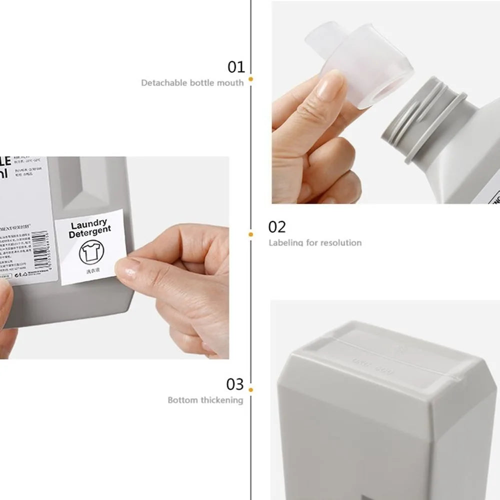 400/600/1000ml Household Softener Laundry Detergent Bottles Storage Container Shampoo Shower Detergent Dispenser