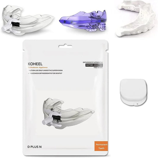 KOHEEL D Plus N Teeth Straightener for Crooked Teeth, Adjustable Teeth Straightening Aligner Orthodontic Retainers 3 Stages
