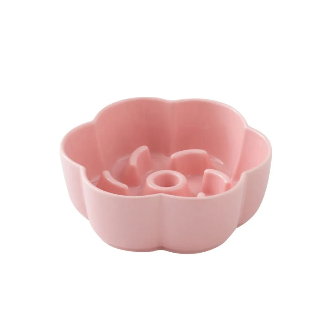 Ceramic Cat Slow Food Bowl Cute Creative Dog Food Feeding Basin Multi-use Large Capacity Pet Drinking Feeder Water Container