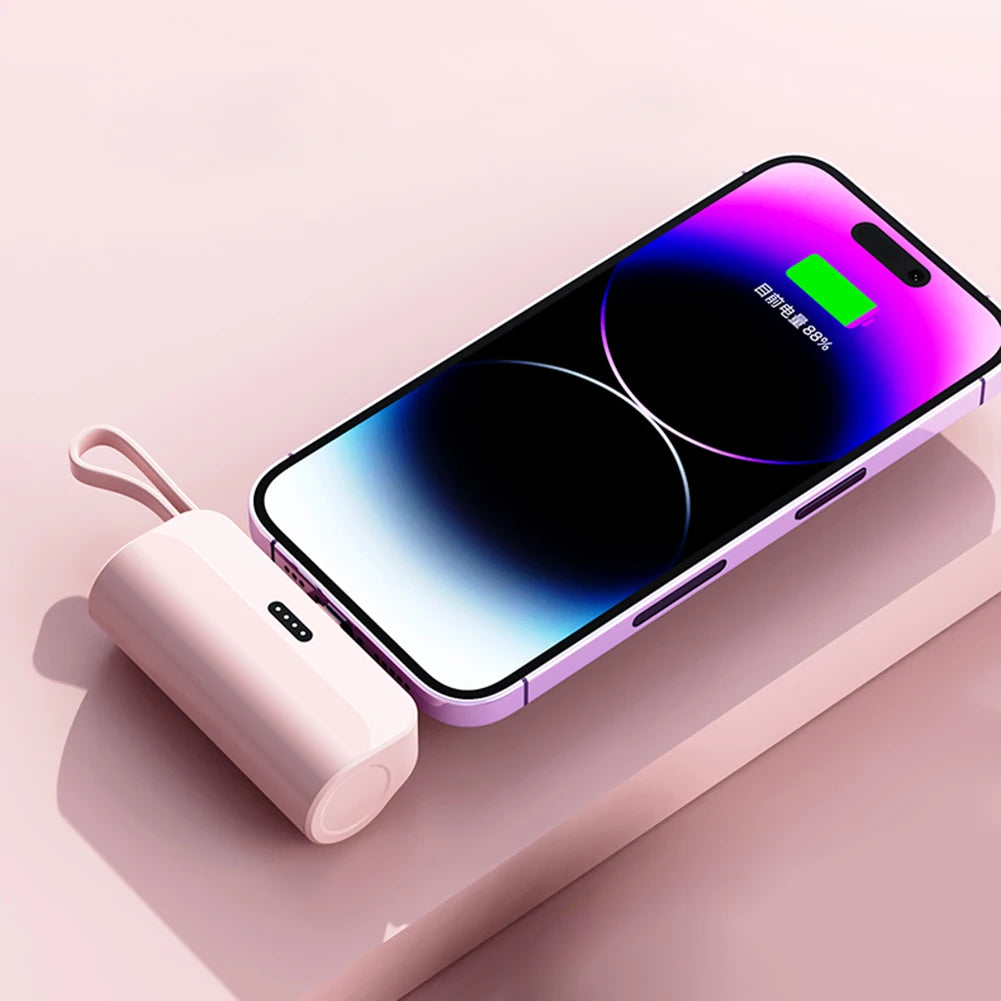 Mini Power Bank 5000mAh Portable Mobile Phone Charger External Battery Power Bank Plug Play For iPhone Samsung Xiaomi Power Bank