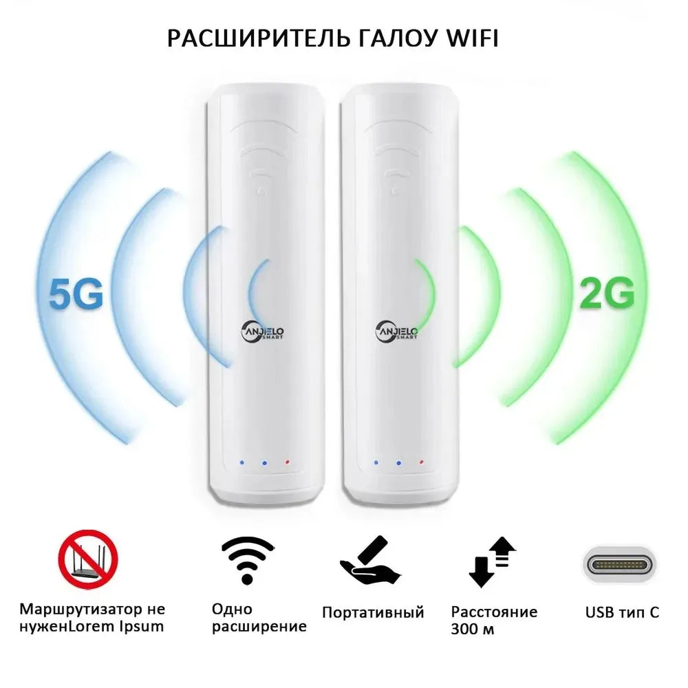 WIFI HALOW Extender Long Distance Outdoor AP Extender Powerful High Gain 2.4&IEEE 802.11ah Antenna Wifi Range Extender Amplifier