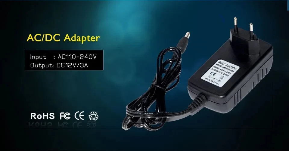 12 Volt Power Supply Transformer AC 110V 220V  To DC 12V EU US Power Adapter Source Charger Converter DC12V 1A 2A 3A LED Driver