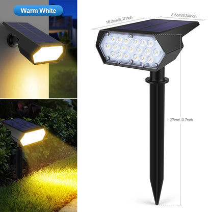 LED Outdside Lighting Light Sensor Garden Park Night Decor Lawn Pathway Solar Spotlight Walkawy Lamp White/Warm White Lights ﻿