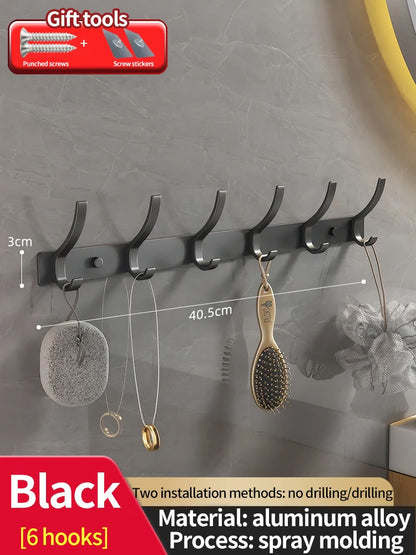 no drill Door Behind Hook Storage Wall Hanging Clothes Hanger Coat Hook Punch-free Hanger Bedroom Organizer Storage Kitchen Acce