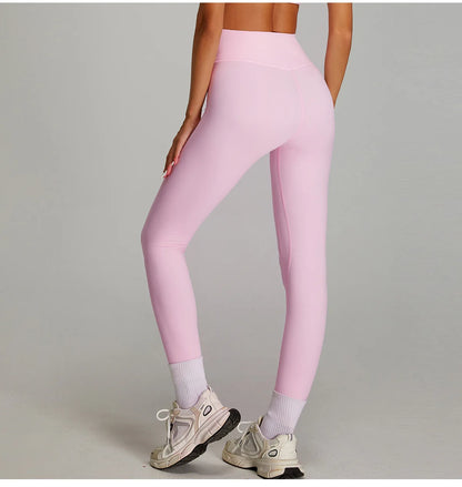 Yoga Pants Sports Leggings Women High Waist Tights Elastic Yoga Pants Training Running Gym Quick Dry Breathable Leggings Female