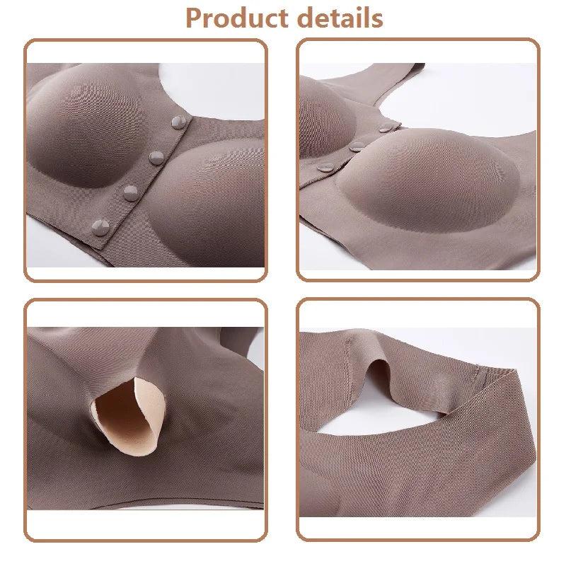 Nursing Bra Maternity Bra With Removable Pads Front Open Buckle Breathable Comfortable 3D Seamless Bras For Women Pregnancy Hot