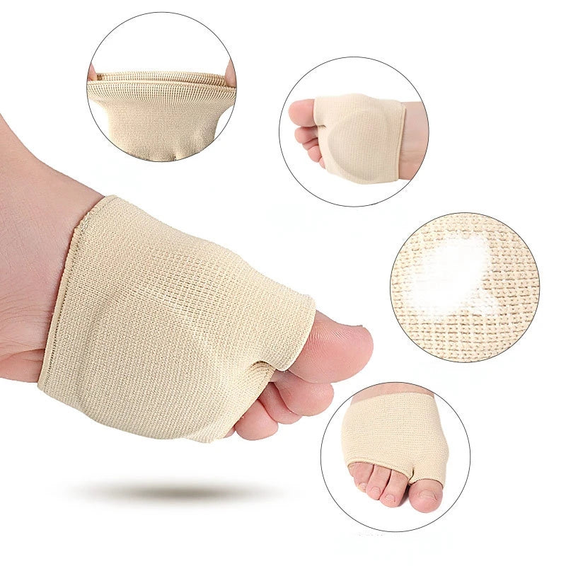 Metatarsal Sleeve Pads Half Toe Bunion Sole Forefoot Gel Pads Cushion Half Sock Prevent Calluses Blisters