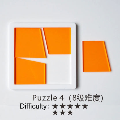 Difficult Puzzles Challenge Impossible Brain Burning Puzzles Adult Kid Fun Brainteasing Geometrical Shape Puzzle Game Toy