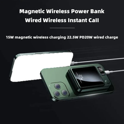 22.5W Magnetic Power Bank Wireless Fast Charging Portable Charger External Auxiliary Spare Battery for IPhone Magsafe Powerbank