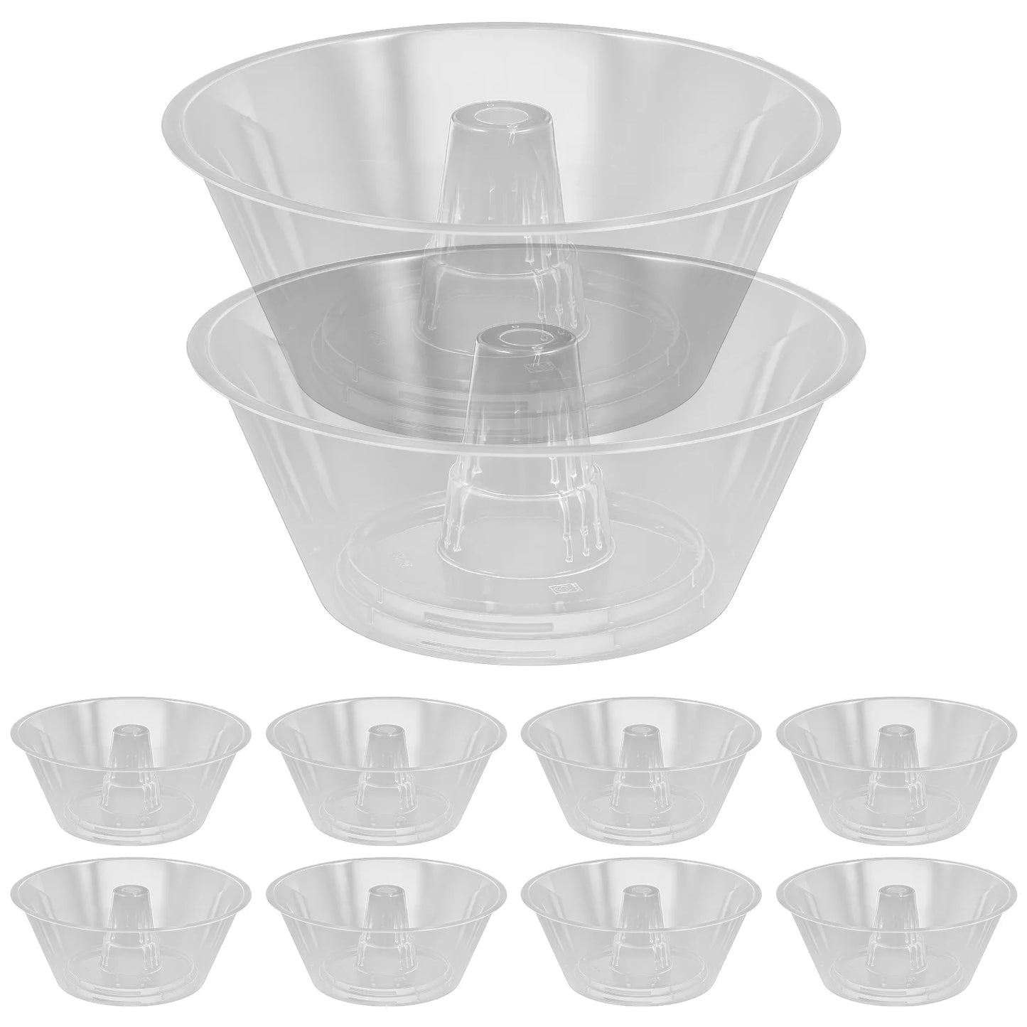 10 Pcs Thickened Drink Bowl Portable Food Containers Disposable Cups Combined Beverage Cup Bowl Compact Snack Accessory Durable