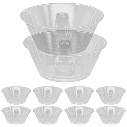 10 Pcs Thickened Drink Bowl Portable Food Containers Disposable Cups Combined Beverage Cup Bowl Compact Snack Accessory Durable