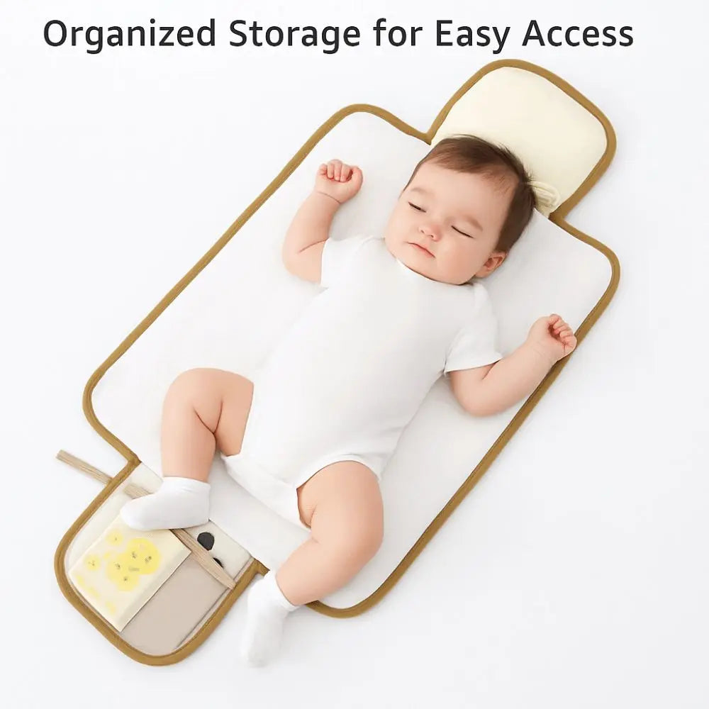 Foldable Diaper Changing Pad Bear Waterproof Baby Infant Diaper Urine Mat Easy To Clean Comfortable Bedding Changing Cover Pad