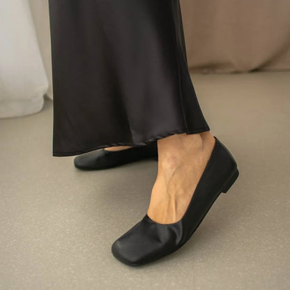 FEDONAS Fashion Classic Soft Genuine Leather Flats Shoes Elegant Basic Square Toe Flats Platforms Spring Summer Office Shoes