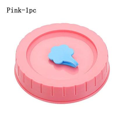 Universal Mason Jar Lids With Straw Hole 70mm Diameter Drinking Storage Cap Wide Mouth Leak Proof Kitchen Supplies