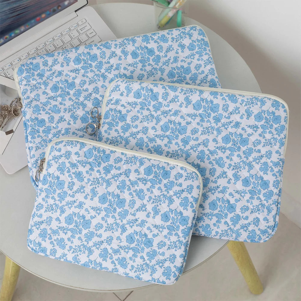 11/13/15 Inch Laptop Sleeve Quilted Laptop Bag Coquette Floral Laptop Carrying Case Office Accessories