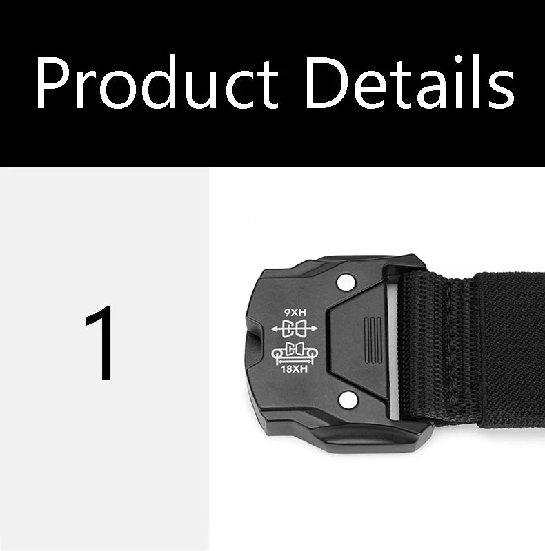 Casual Men's Canvas Belt Tactical Belt Outdoor Sports Belt Fashionable Training Belt