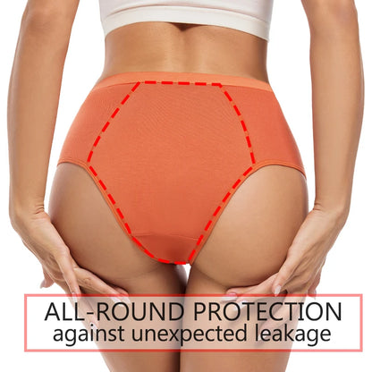 Menstrual Panties Women Abundant Flow Menstrual Period Panties High Waist Menstrual Cycle Absorbent Underwear Leak Proof Panties