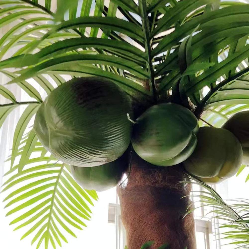 Artificial Coconut Artificial Palm Leaves Stems Fake Palm Leaves Palm Tree  for Home Office Party Arrangement Wedding Decoration