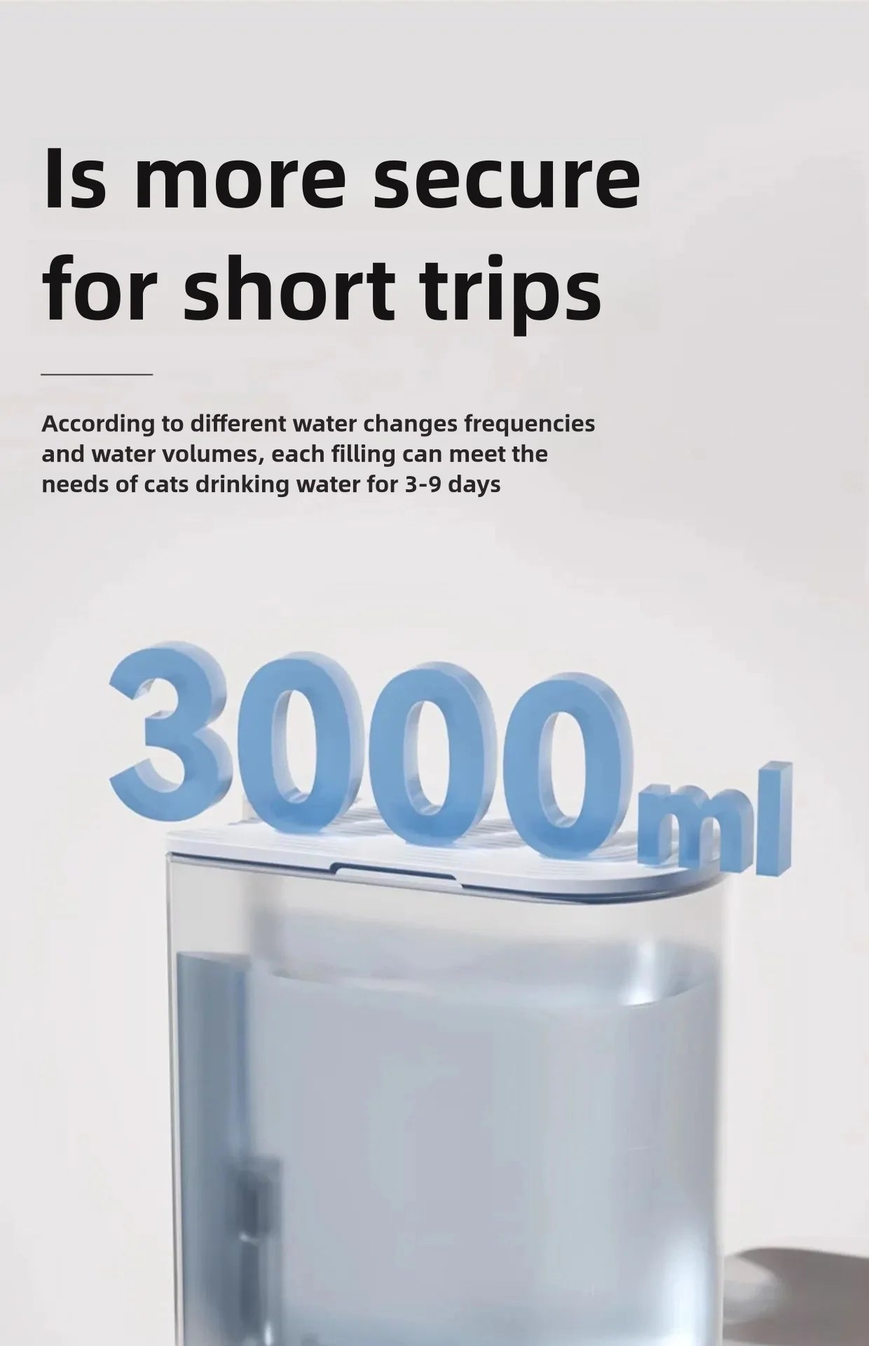 Pet water dispenser, dog and cat water dispenser, dumping cat water dispenser, running water charging automatic water feeder