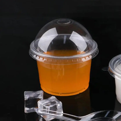 50Pcs Disposable Pudding Cups Plastic Dessert Cups Ice Cream Bowls Cake Containers Yogurt Jars Takeout Boxes Snack Cups Treat