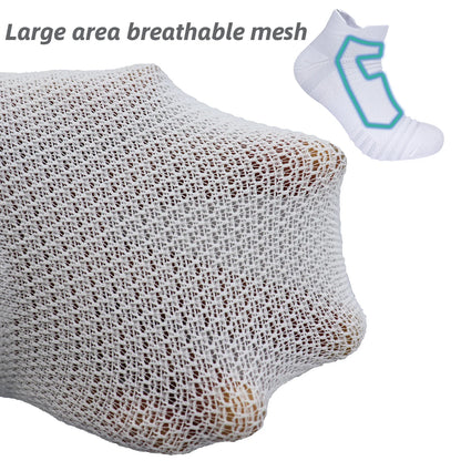 3 Pairs Mesh Sports Terry Socks Cushioned Moisture-managing And Durable Reduces Foot For Running Hiking Cycling Baskateball