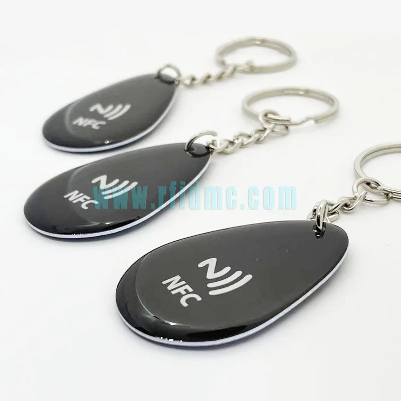 Google Review NFC Epoxy Tag NFC Key Tag Proximity 13.56MHz RFID  Keychain for Increase Google Reviews