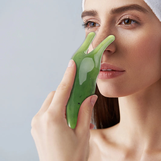 Nose Scraper Massager Tool Meridian Massage Guasha Resin Beeswax Face Skincare Body Scraping Enhances Blood for Friends