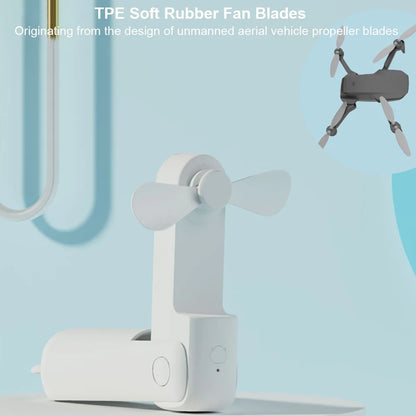 Portable Mini Handheld Fan Small Pocket Fan USB Rechargeable Battery Fan Folding Cooling Hand Fan Mini USB Fan with Power Bank