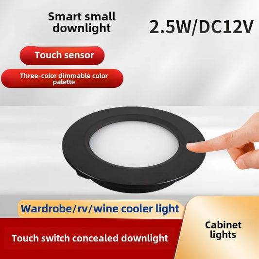Smart Sensor Cabinet Light Auto Motion Activated LED Closet Lamp Wardrobe Display Light Embedded 12V LED Small Downlight