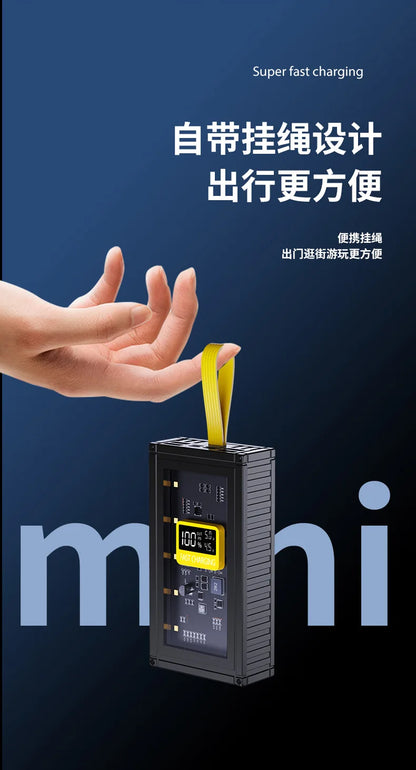 PowerBank 50000mAh 30000mAh 20000mAh Spare battery Portable Charger Mobile External Battery Fast charging For Camping iPhone