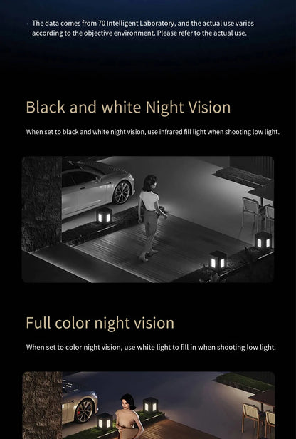 Xiaomi Mijia APP IP67 Waterproof 10000mah Battery Smart Outdoor IP Camera 2.5k HD  Wireless Security Infrared Night Vision Cam