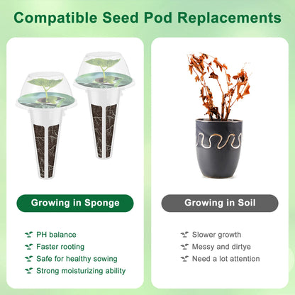 166/120Pcs Seed Pod Kit Reusable Hydroponic Pods Kit Indoor Hydroponic Growing System Clear Plant Pod Kit Garden Accessories