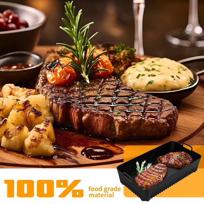 Silicone Air Fryer Liners for Ninja AF500UK 10.4L Air Fryer Silicone Liner for Ninja Air Fryer Accessories