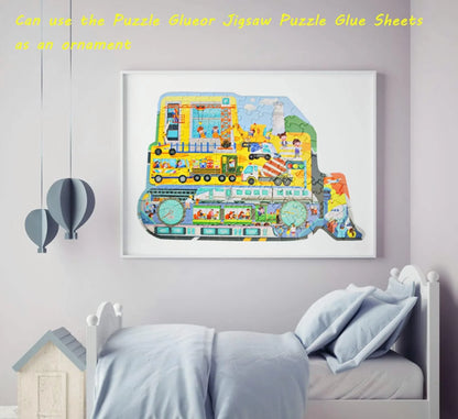 Puzzles for Kids Ages 4-10,100 Piece Puzzles for Kids Bulldozer Construction Vehicles Shaped Jigsaw Puzzle Christmas Birthday Gi