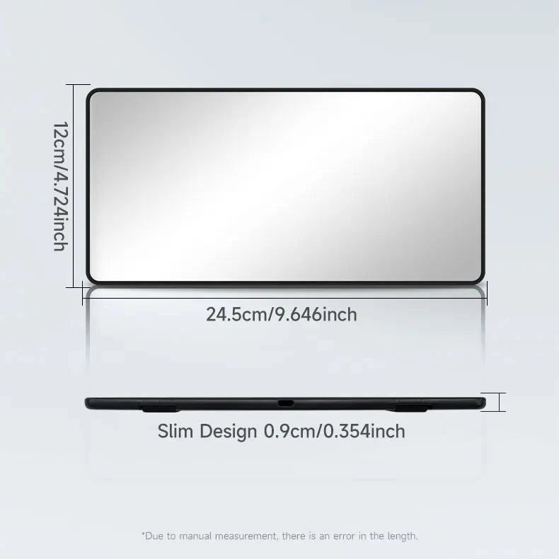 Summer Makeup Car Mirror Sun Visor Large Screen Portable Makeup Mirror HD Vanity Mirror for Truck SUV Interior Rear View Mirror