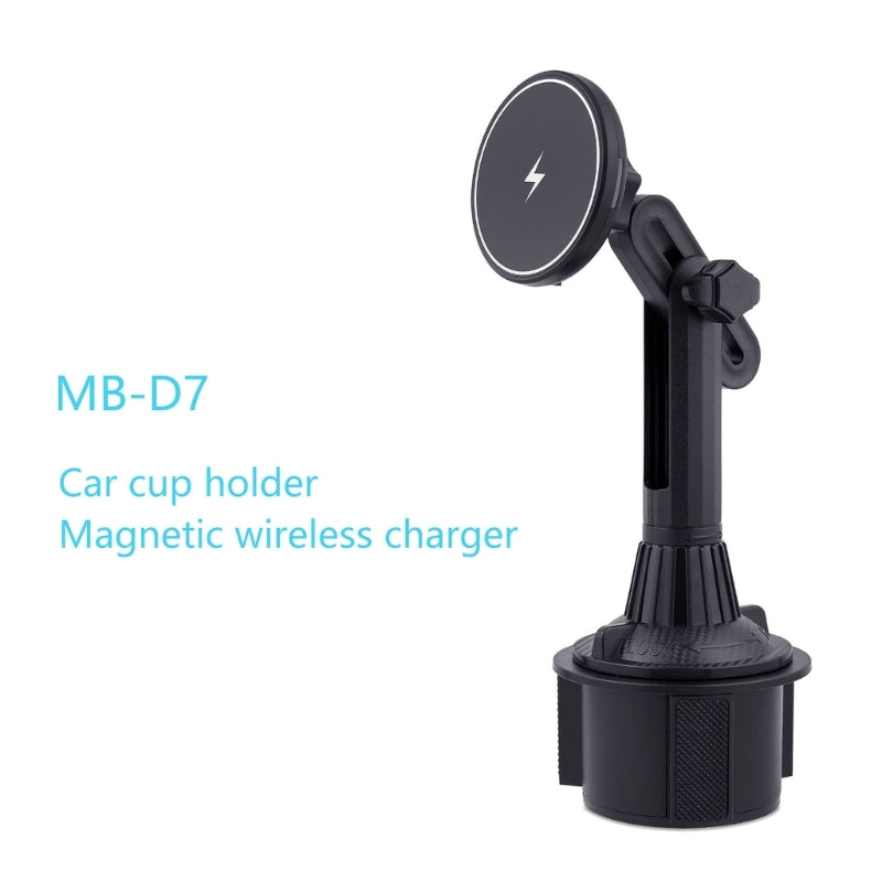 Cup Holder Phone Mount Magnetic  15W Magnetic Car Mount for Phone 14 13