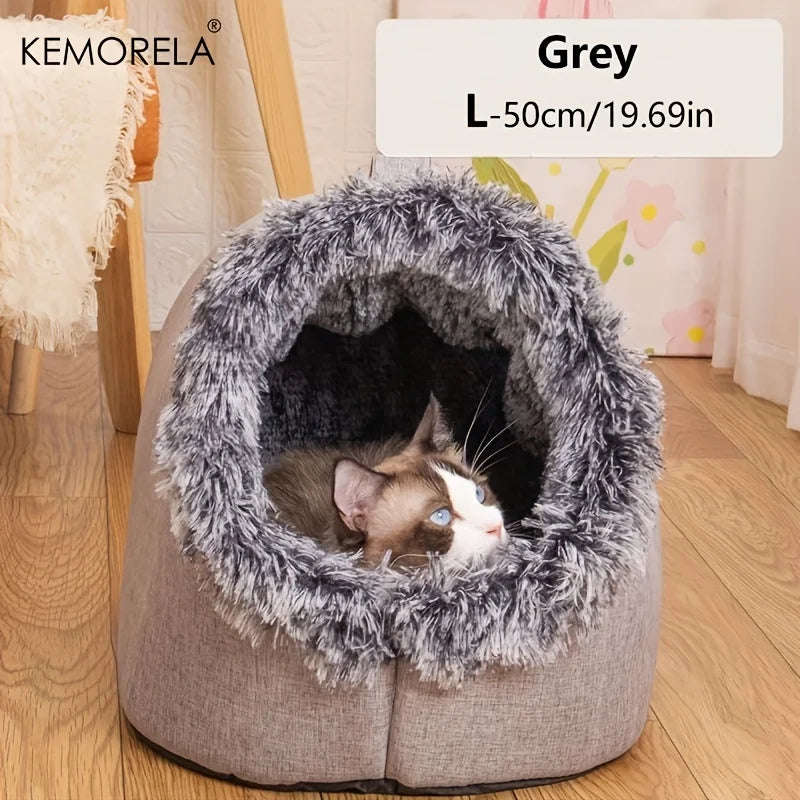 KEMORELA Cat Bed Comfortable Pet Sleeping Bed, Portable Cat Bed Warm And Thickened Pet Bed With Handle Portable Cat Bed