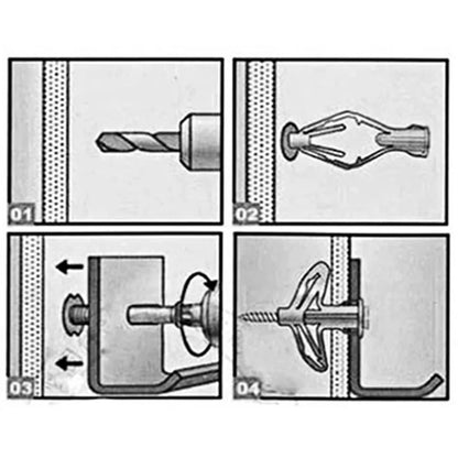 50/100Pcs Expansion Drywall Anchor Kit With Screws Self Drilling Wall Home Pierced Special For Nylon Plastic Gypsum Board 앙카